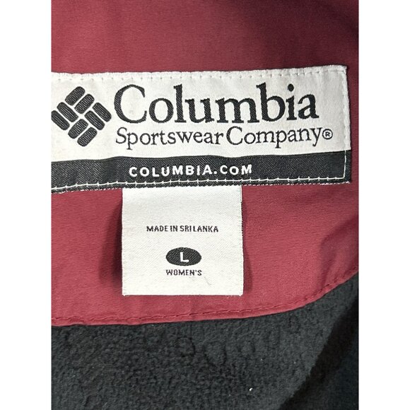 Columbia Coat Mens Large Red Waterproof Detachable Hood Zip Snap Pockets - Picture 3 of 16